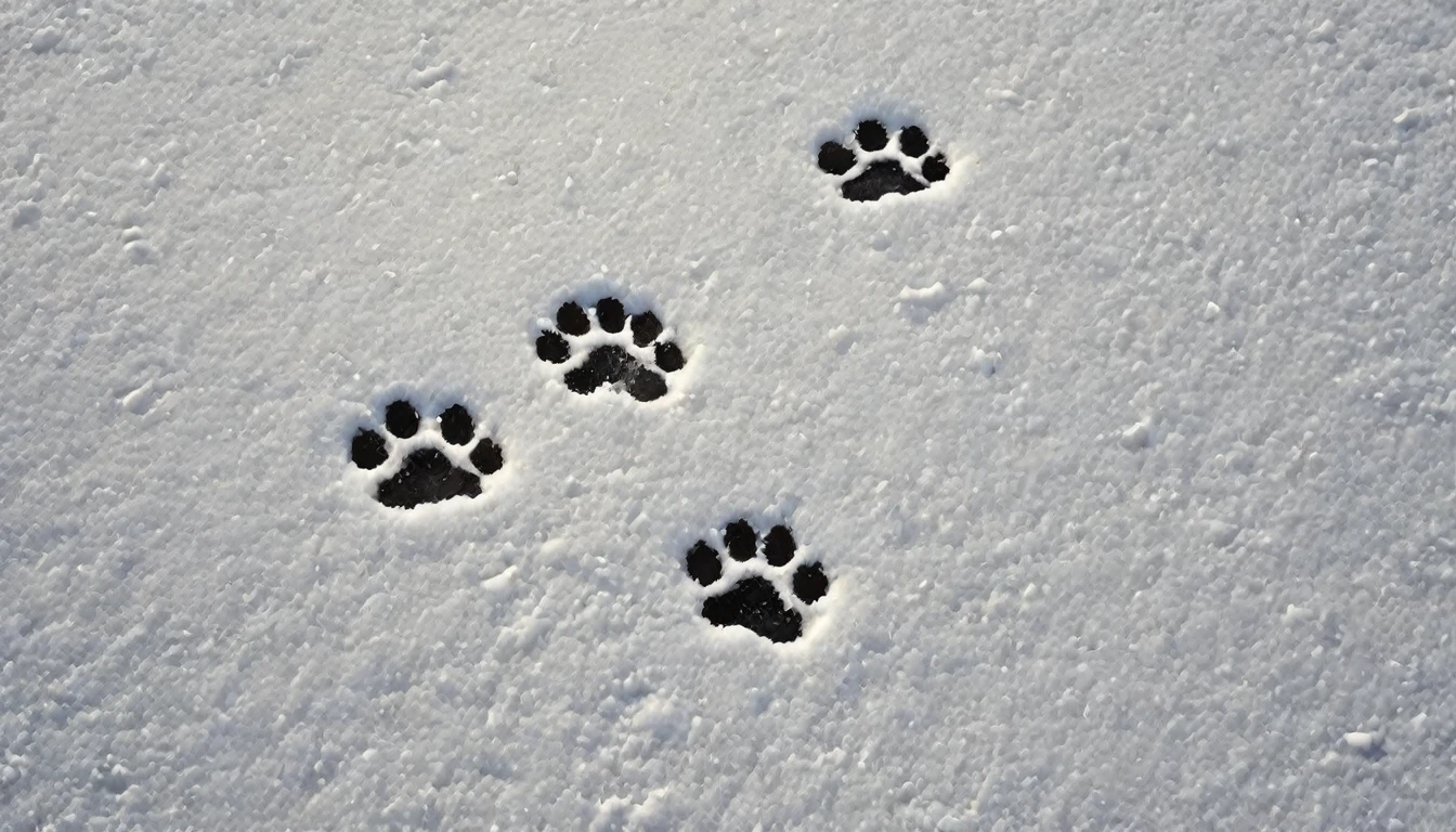 Cute dog footprints