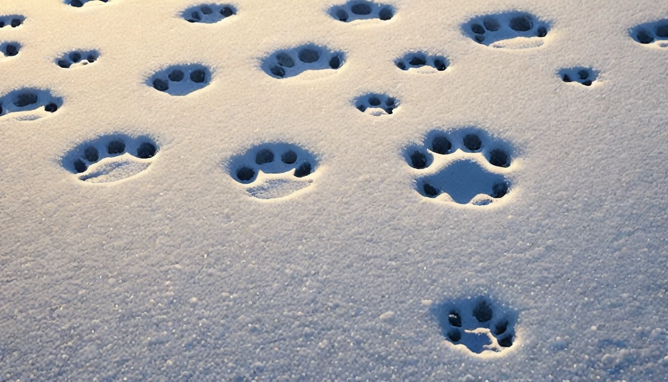 Cute dog footprints