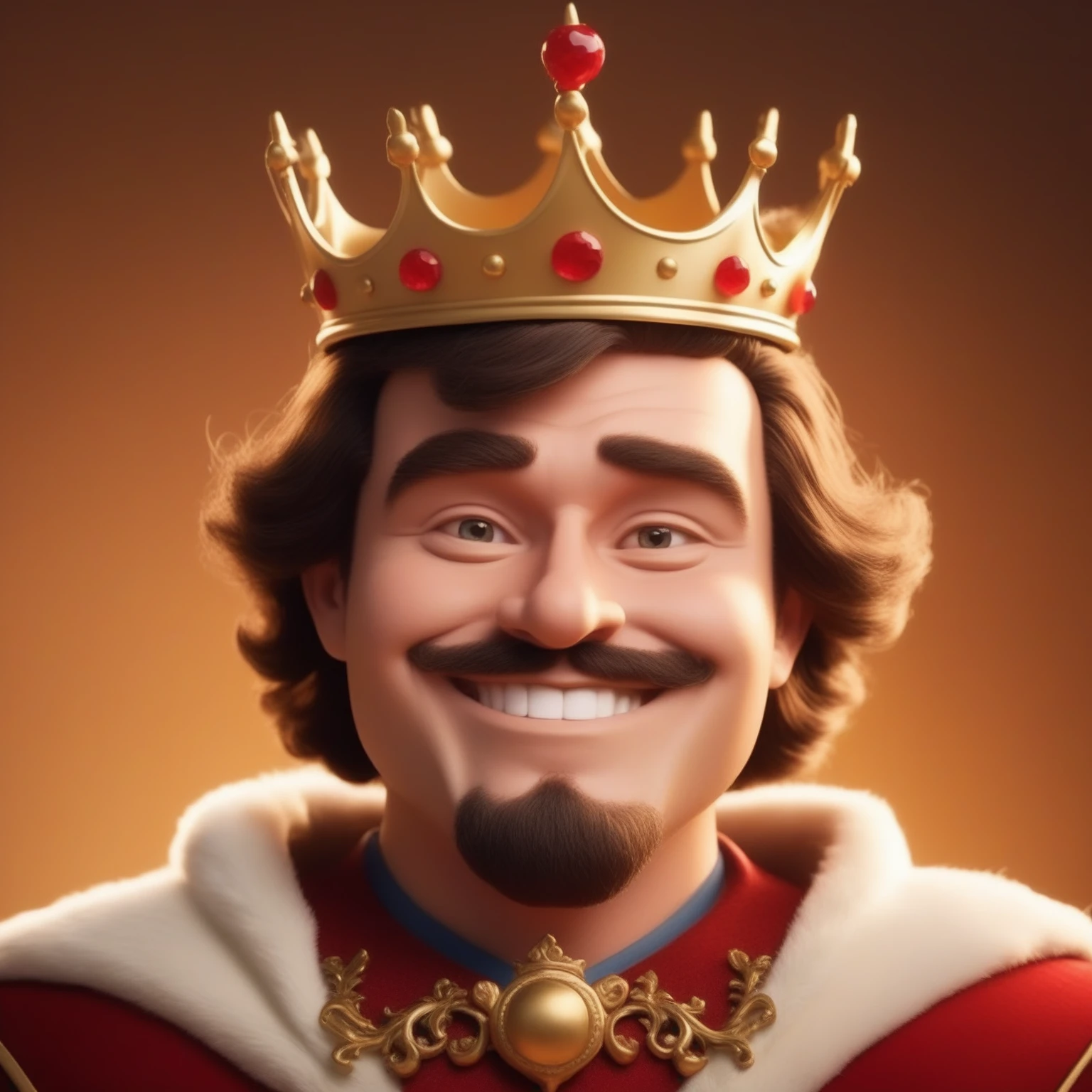 a close up of a man wearing a crown and a beard, man with a crown, wearing kings crown, portrait of a king, medieval old king, wearing crown, celebrating a king being crowned, wearing golden crown, fantasy art smug smile man, clash royal style characters, king of capitalism, wearing a crown, clash royale, burger king, royal portrait, (a beautiful coin with the image of the king), the profile of the king on the coin, the image of the king in profile, ((the same king on the coin)), cartoon coin, portrait of the king minted on the coin