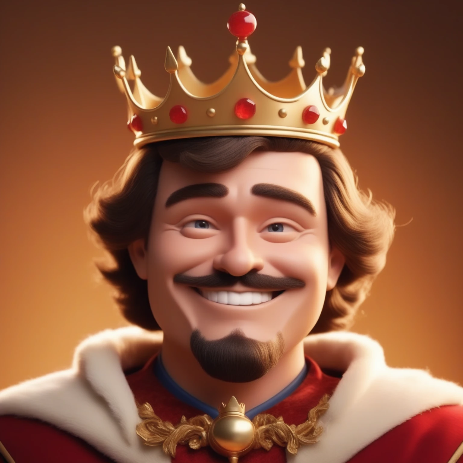 a close up of a man wearing a crown and a beard, man with a crown, wearing kings crown, portrait of a king, medieval old king, wearing crown, celebrating a king being crowned, wearing golden crown, fantasy art smug smile man, clash royal style characters, king of capitalism, wearing a crown, clash royale, burger king, royal portrait, (a beautiful coin with the image of the king), the profile of the king on the coin, the image of the king in profile, ((the same king on the coin)), cartoon coin, portrait of the king minted on the coin