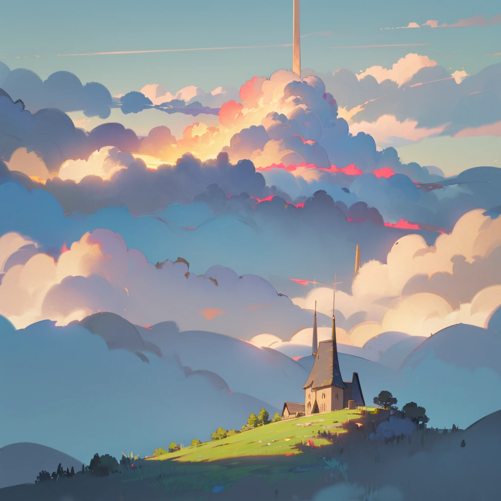 ((best quality)), ((masterpiece)), (detailed), Bright colors,Octopath Traveler style,Fantasy World,Beautiful view,forest,Sunlight,Tyndall phenomenon,grassland,flower,Small animals,beam,high-definition,Final Fantasy,Lots of details,Ultra-detailed,Dreamy light and shadow,Colorful dreamy clouds,RAW,Ultra-detailed portrayal,Wide-angle lens,wallpaper,Landscape Painting,reality