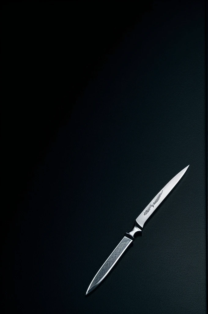 Stabbed knife in dark background