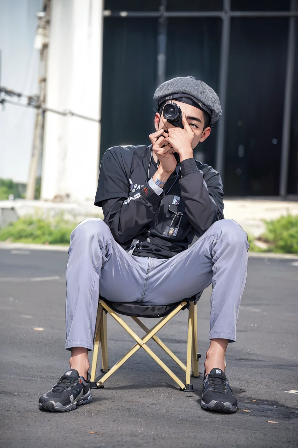 (Best quality,A high resolution,Ultra-detailed,Realistic:1.2),2023 photographer, photographer outfit(promotional poster)。