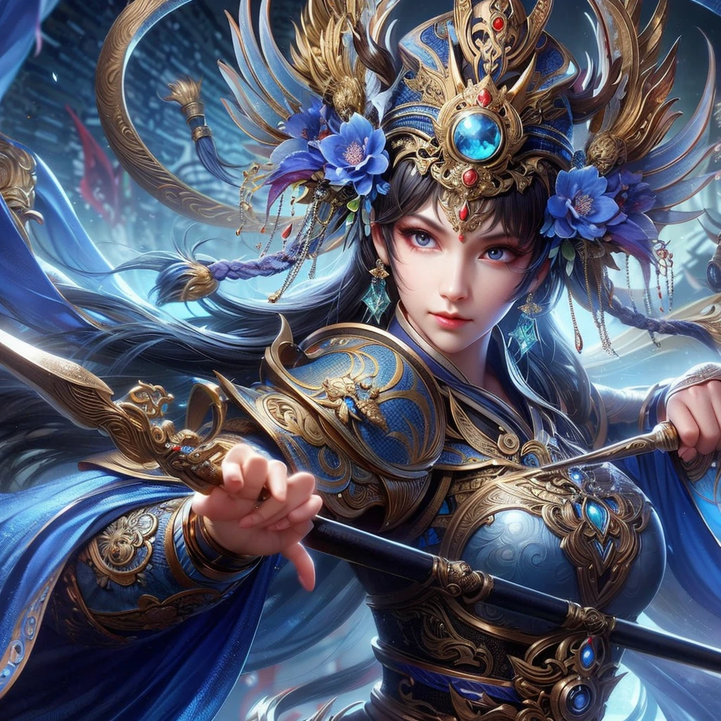 I want a profile photo of the face of a human who is the leader of the Celestial Demon sect from fictional murim Chinese martial arts stories that appear in manhuas