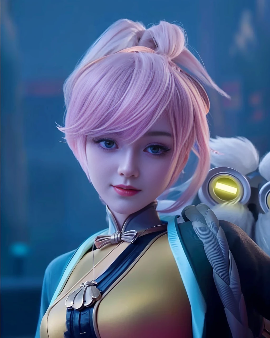  best quality, tmasterpiece,Ultra-high resolution,Clear face,（Reality：1.4），ferpect lighting，(upper body shot), (photorealistic:1.50), anime wallpaper, Guviz style artwork, cover-up fantasy up to magic , by Yang J, Guviz, beautiful artwork illustration, beautiful digital artwork, beautiful digital illustration, Li Song, beautiful anime portrait, art style in Beauvot, 