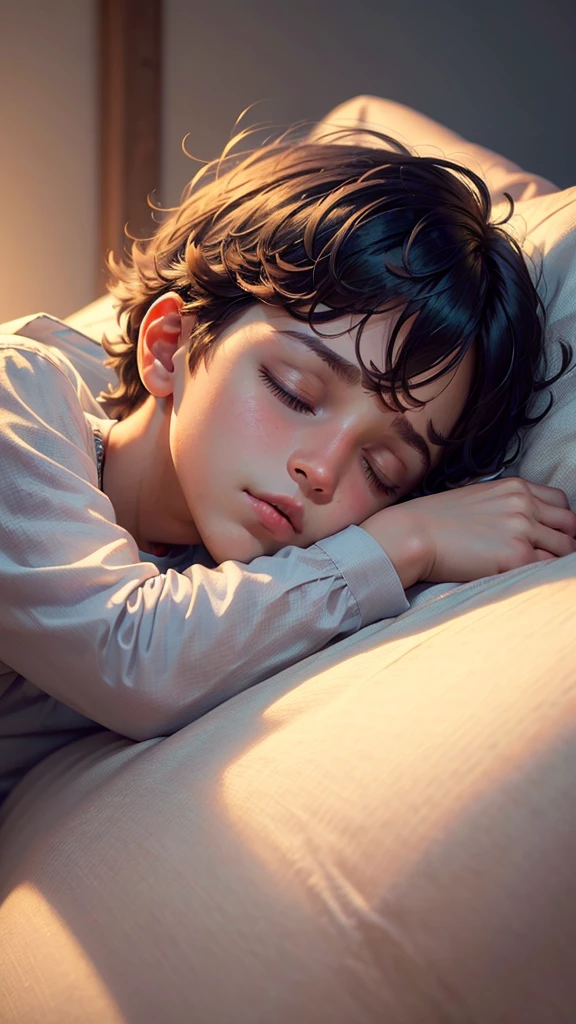 (((Masterpiece))), (((Best Quality: 1.4))), ((Super Detail: 1.4)) , a boy dreaming while sleeping. ultra High resolutions