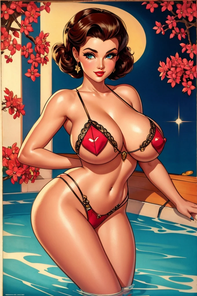 gorgeous woman, vintage pin up, pasties