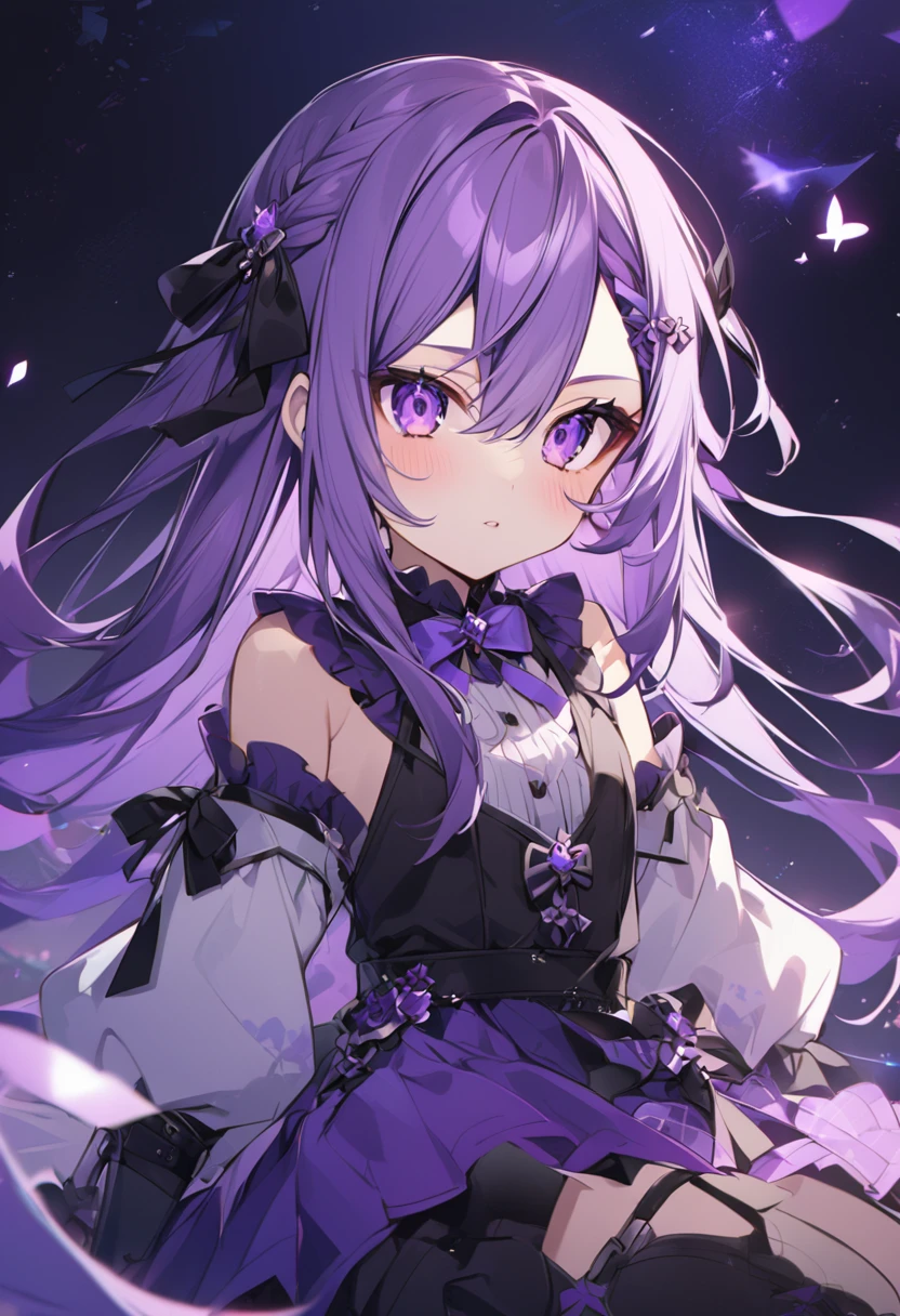 Keito。Purple Eyes。Purple Hair。