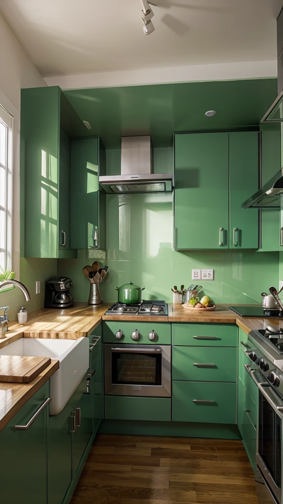 green kitchen