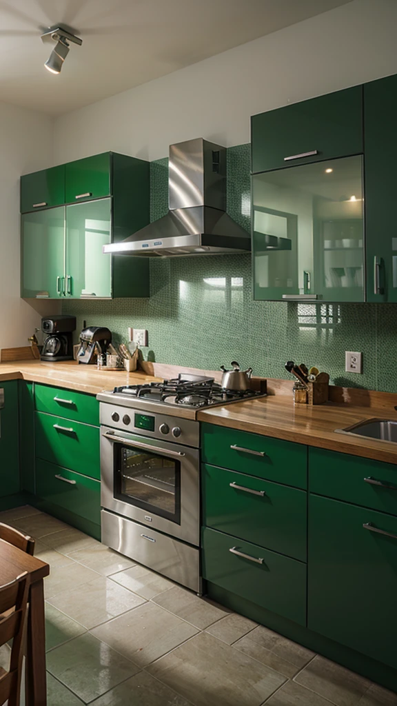 green kitchen