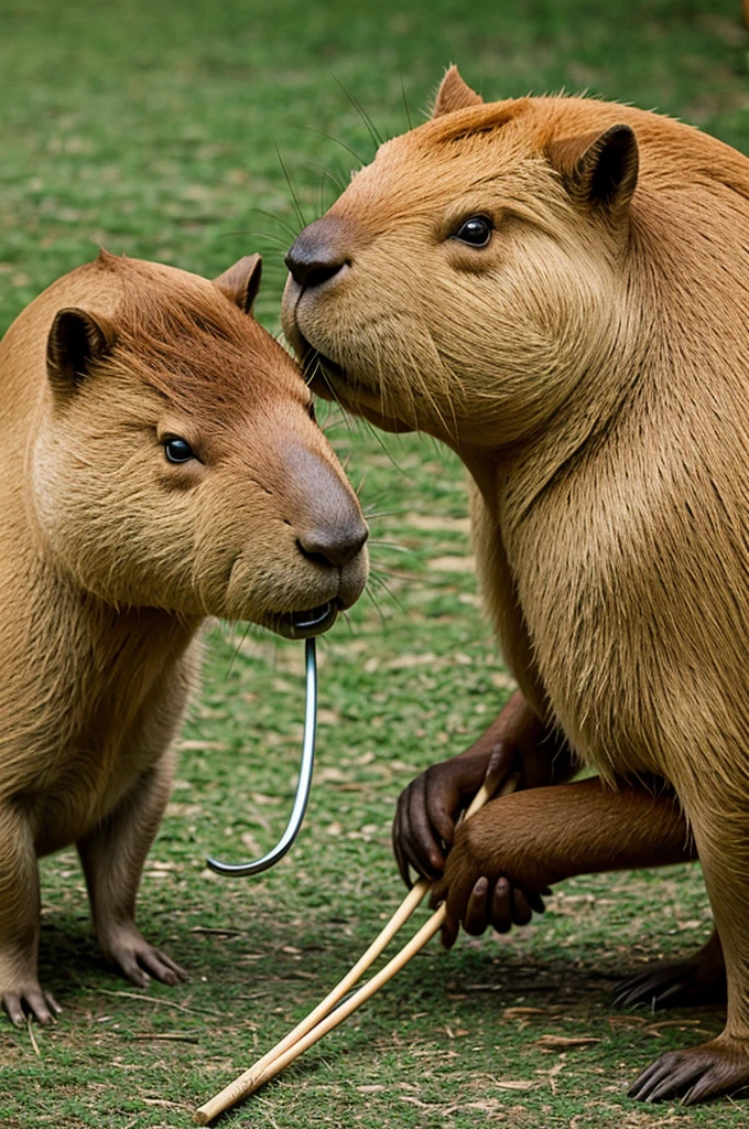 Capybara eating cane, Cartoon