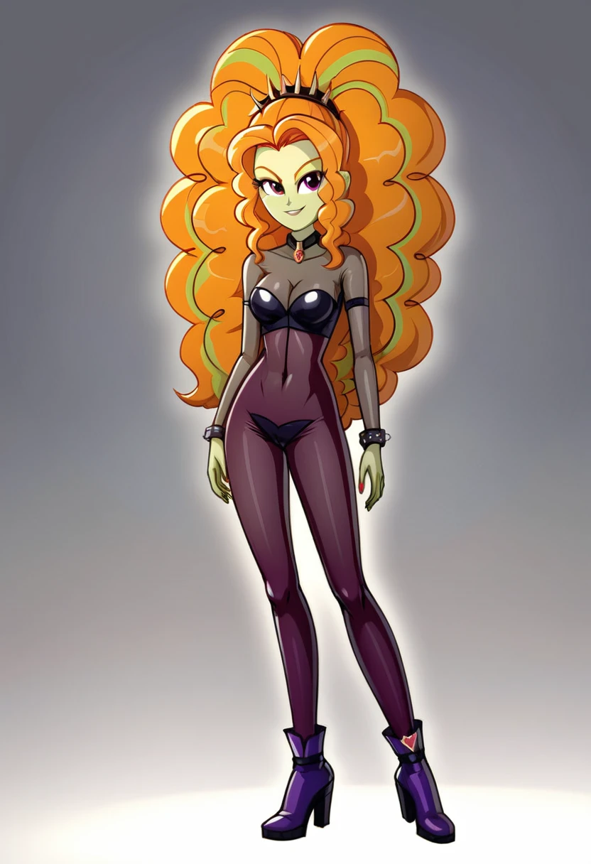 Eqg sad adagio at a school in in fishnet tights walks on a leash