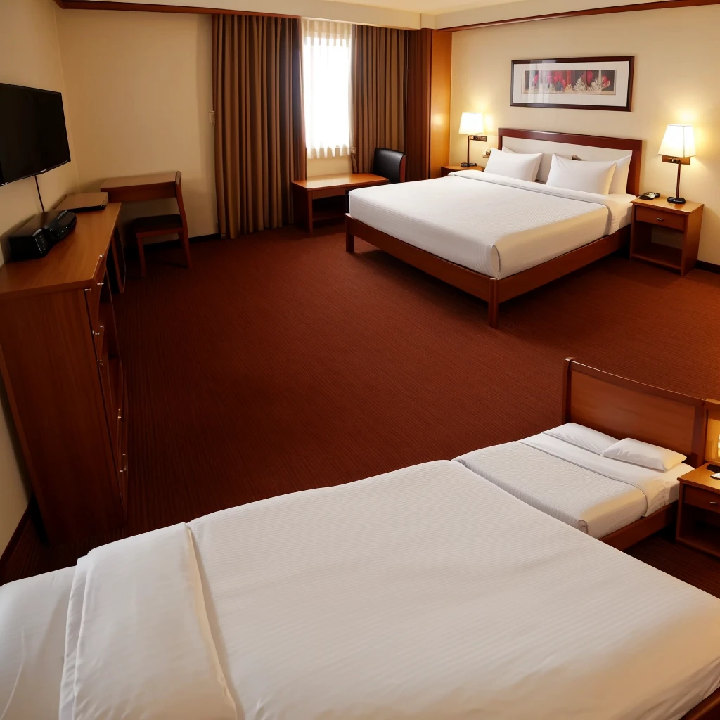A room in a love hotel、background, indoor, One big bed,