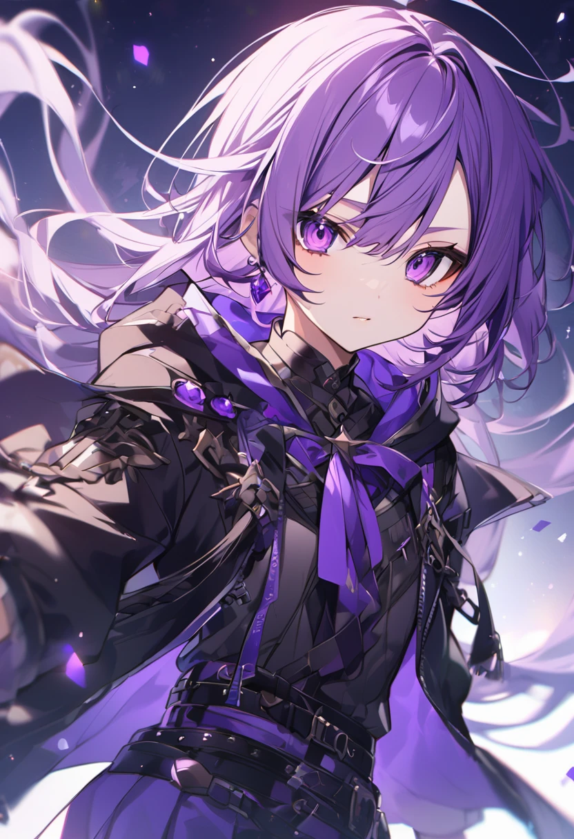 Keito。Purple Eyes。Purple Hair。