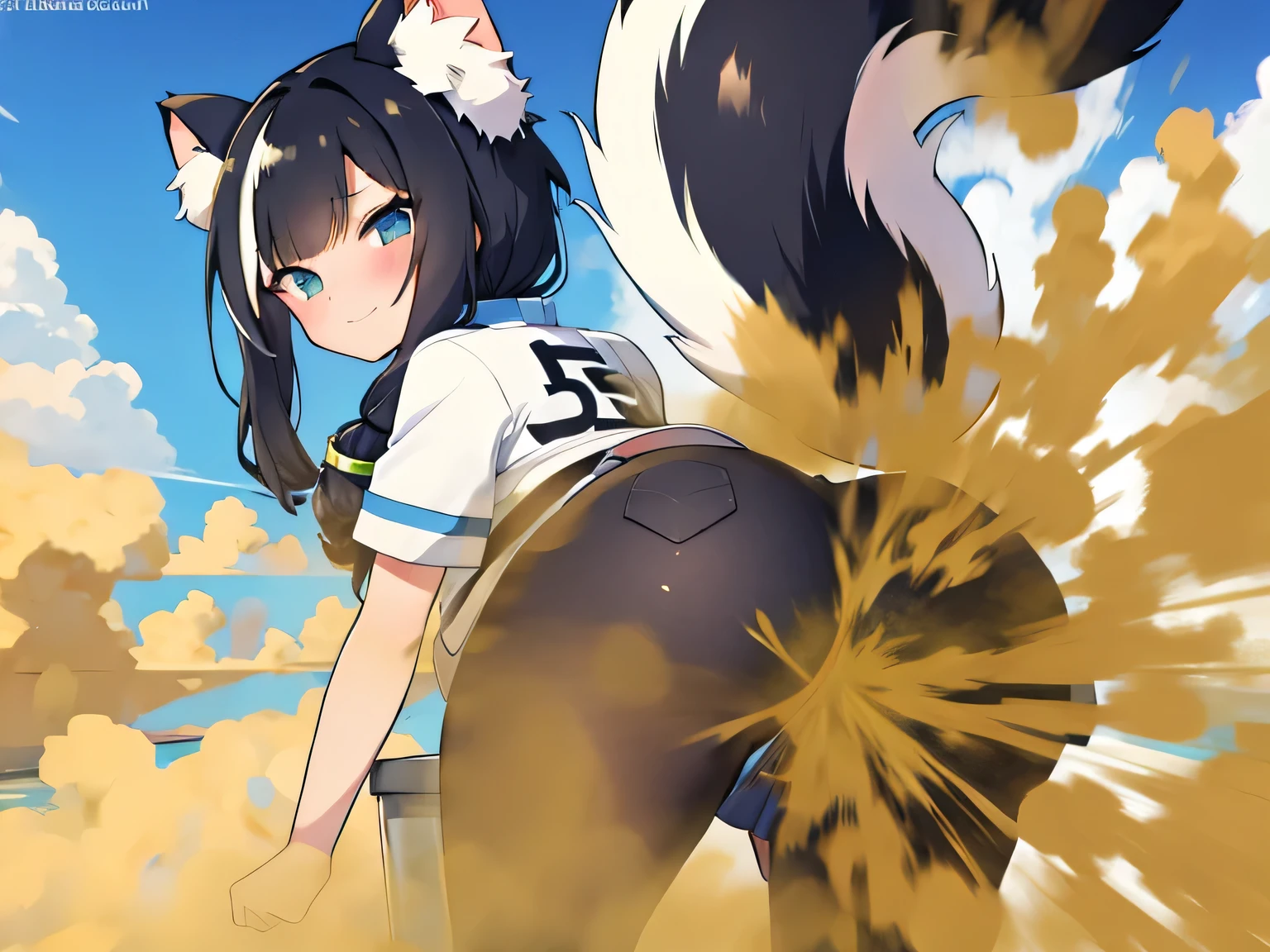 Girl farts,shit,Skunk Girl