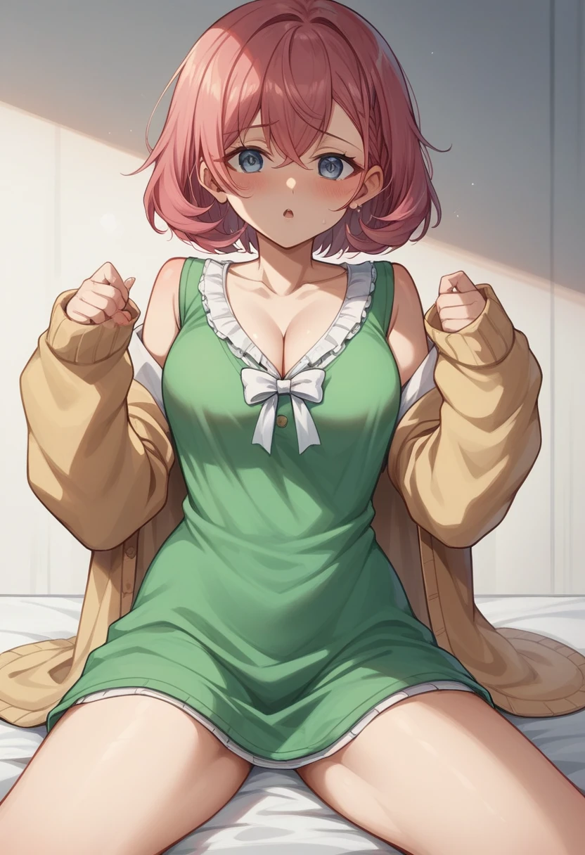 Créer moi une image où il y a un homme blanc au cheveux marrons foncé et aux yeux verts qui porte une chemise blanche et à ses côtés une grosse femme noire aux cheveux noirs avec des yeux marrons qui porte un cardigan noir