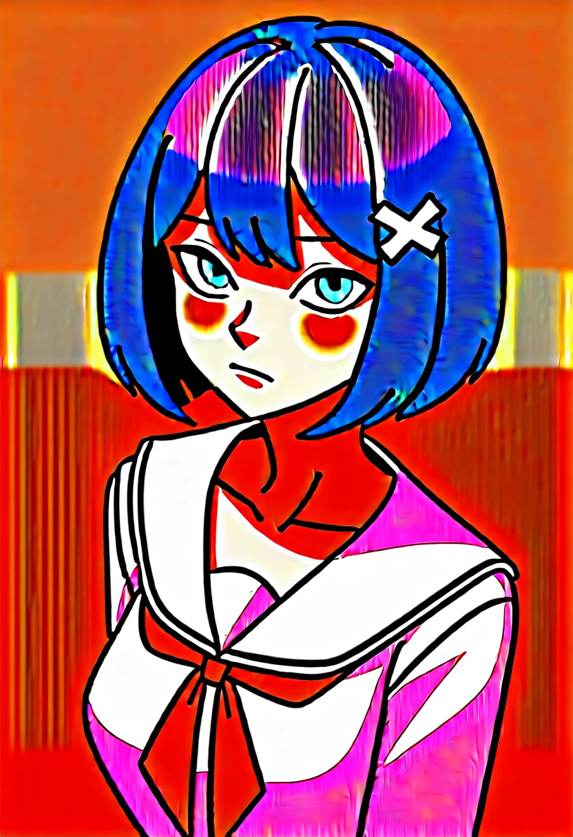Kitasan black, ahoge, hair ornament, animal ears, horse tail, (black hair),
From the side, hands to elbows against the wall, mid-waist, (sailor uniform), (long sleeves), (dark blue clothing), (sailor skirt), (skirt tucked up), (dark blue sailor collar), (blush) ,
(futanari), (erect penis), (blushing), (ejaculation), nsfw, troubled eyebrows, orgasm, (thick sperm), (masturbation)