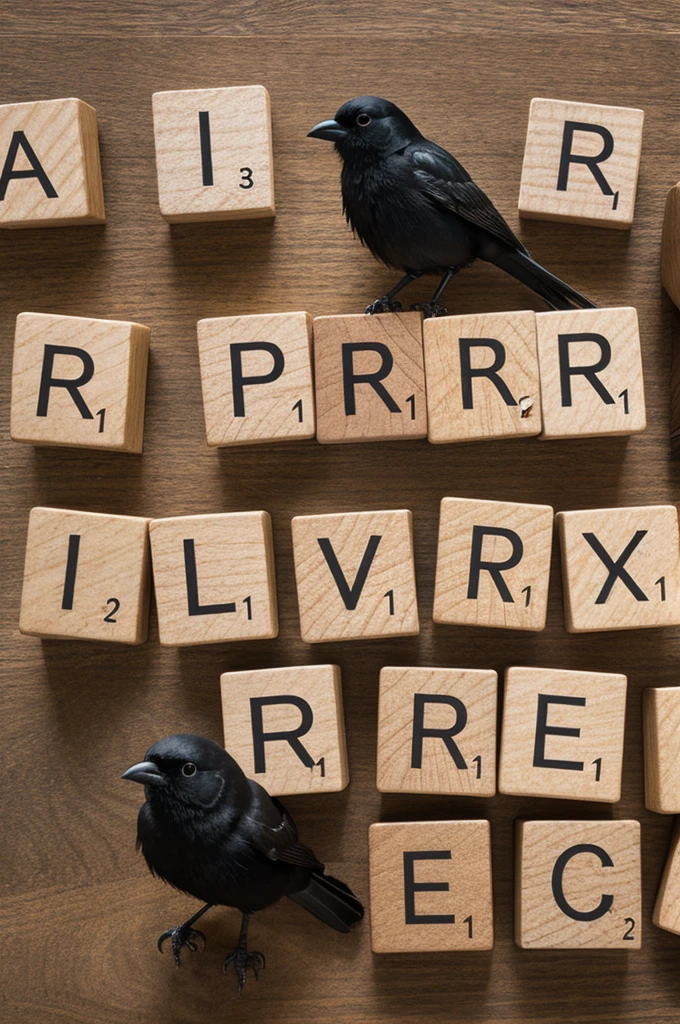 Word crow in different letters