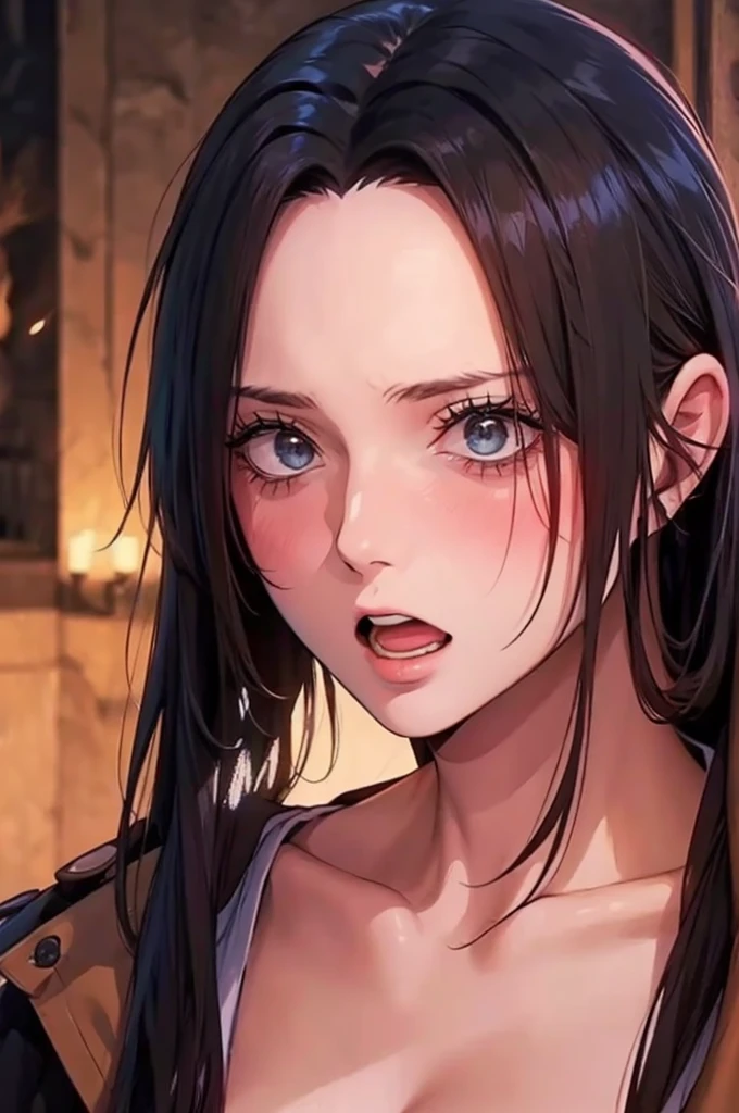 (suspense scene ((CONCEPT ART)), extremely detailed with a girl wearing jeans with brown coat and boots), (better lighting, better shadow, an extremely delicate and scary), (digital illustration), ((4k painting)), [(dynamic angle,((1girl)),white hair, (beautiful face, perfect face, scared,) expression of fear, torn clothes, a gun in hand, sitting on the floor, darkness, scary house),  [:(dark, mysterious, game paint, sinister setting, jagged corridors, big house, deadly silence):]