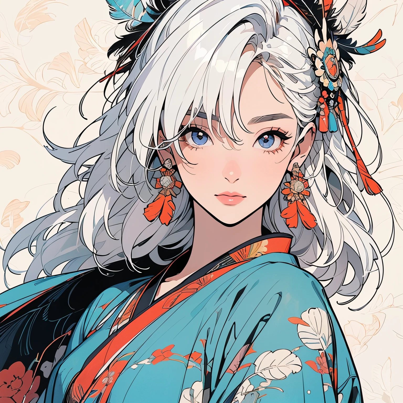 (((highest quality))),(((32k))),(((girl with tattoos))),very delicate face,perfect physical beauty,(Super beautiful woman),Fancy hair color,earrings,(((big breasts))),(Emphasize cleavage),32k,mandala,Geometric pattern,coat of arms,Detailed tattoo,(((detailed eyes))),Charm,The face is beautiful,background is white,smile,Japanese sculpture,stick out tongue,Bodhidharma,Yasa,Demon Fox,