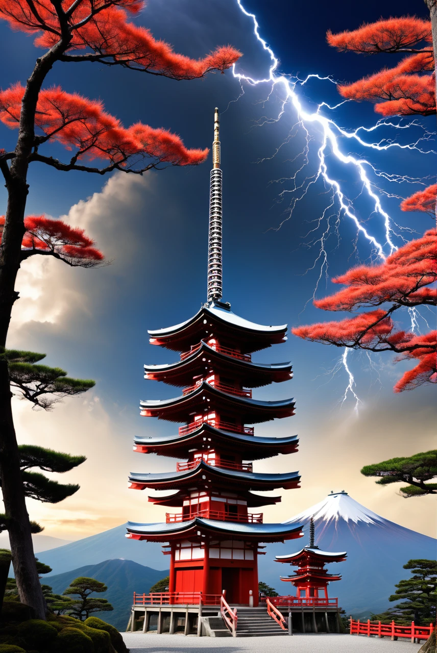 Traditional Japanese Shrines The wind god and the thunder god stand tall
