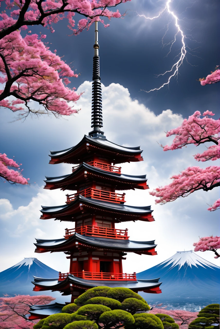 Traditional Japanese Shrines The wind god and the thunder god stand tall