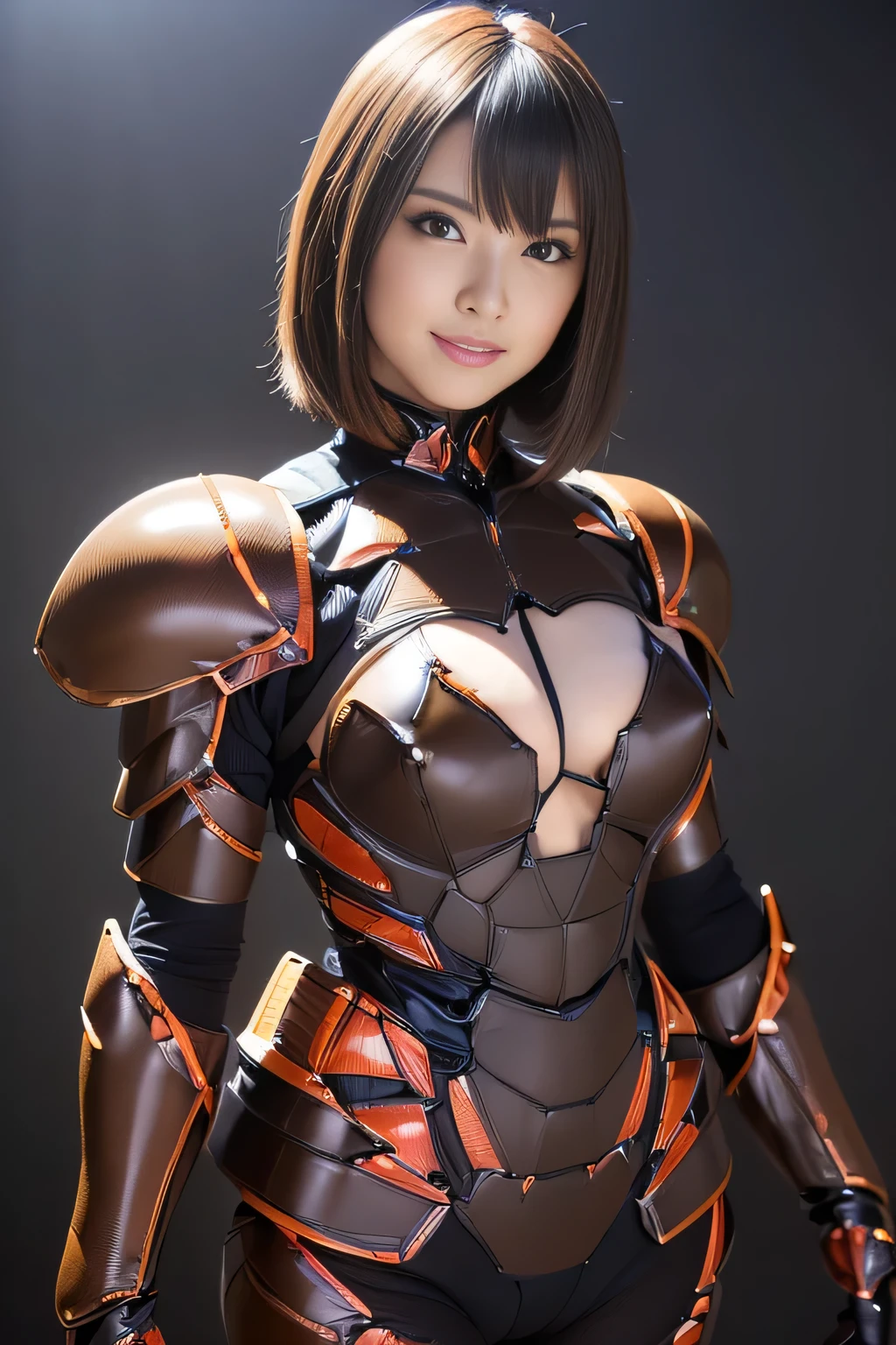 (high resolution,masterpiece,best quality,extremely detailed CG, anime, official art:1.4), realistic, photo, amazing fine details, all intricate, gloss and shiny,awesome many layers, 8k wall paper, 3d, sketch, kawaii, illustration,( solo:1.4), perfect female proportion,villainess, (fusion of dark brown cockroach and lady:1.4), (brown cockroach form lady:1.2), (brown cockroach lady:1.2), (fusion:1.2), (solo:1.4), (evil smile:1.2), muscular, abs, (cockroach brown exoskeleton bio insect suit:1.4), (cockroach brown exoskeleton bio insect armor:1.2), (brown transparency cockroach wing:1.4), (brown cockroach antennae:1.3),