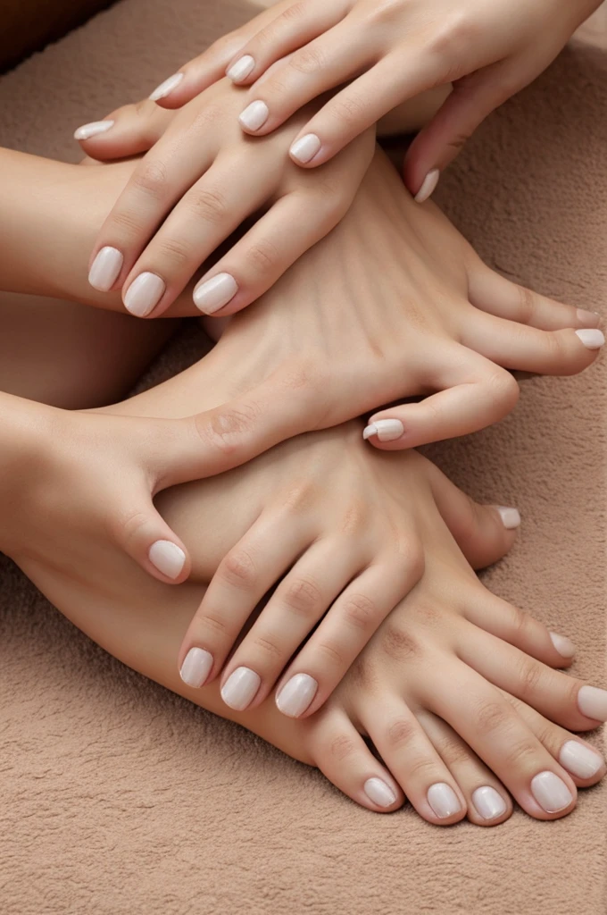 Beaux pieds de femme avec du vernis sur les ongles.