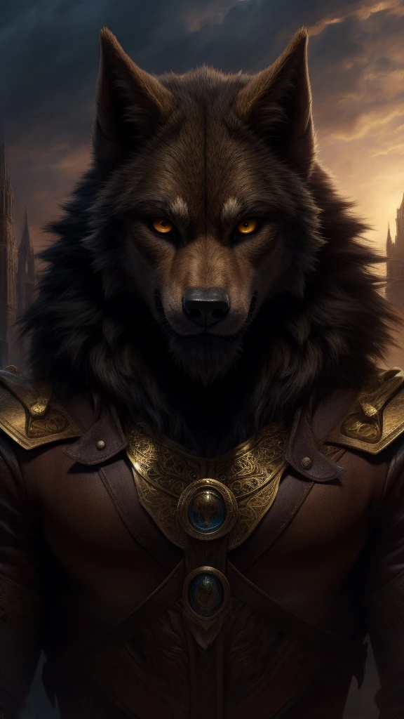 Golden-eyed werewolf