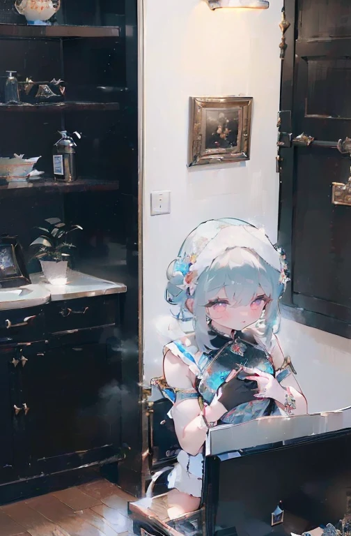 (((Immerse yourself up to your shoulders in your home&#39;s bathroom unit:1.7))),(((flannel:1,7))),(((Cover the chest with a towel:1.7))),(((night lighting:1.3))),Breast movement,cheeks turn red、smile shyly,BBW,(beautiful girl)、(Short Hair with Bright Silver and Orange Inner Color,flower hair ornament,Floral Braided Top Knot,Ponytail with Twisted Side Part,floral braided tiara,Half-up、floral braided space bun,voluminous fishtail braid,Twisted pan,),(The fringe is transparent),(((emphasize the chest:1.3))),(dynamic angle),(Dynamic and sexy pose),(Lean forward:1.3),(((A worthy statue))),(((clip,necklase,aretes))),breasts big,blushing with shame,dreamy eyes,A smile that confuses the viewer,skin shining with sweat,Look at the Beholder,topless,48 years old ,topless,Disruption of clothing due to movement,pointy red mouth,perfect round face,,proper body proportions,details Intricate,Very delicate and beautiful hair,realistic footage,dream like,professional lighting,realistic shadow,focus only,beautiful hands,nice fingers,Detailed finger functions,Detailed characteristics of clothes,Detailed characteristics of hair,detailed facial features,highest quallity,Ultra high resolution output image,) ,(8 k quality,),(sea art mode 2.1),(Ultra HD picture mode,)