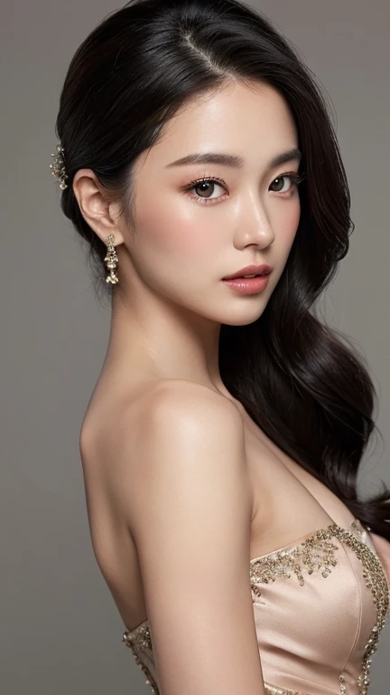 High-quality work,Realistic works,Super premium graphics,8K HD CG works,high quality graphics,High-definition and exquisite CG works,10x pixels,Ultra-fine details:1.1,Advanced technical details:1.1Realistic photo effects,Interior lighting effects:1.5,natural soft light:1.5. Light effect(Virtual light effects:1.8),ultra high resolution, full body view ,Clear eyes,Double eyelids look good, pretty face, The face shape is perfectly proportioned, hyper photorealism, Cinematic lighting, projected inset, surrealism, Masterpiece, Realism,Amazing Cleavage,