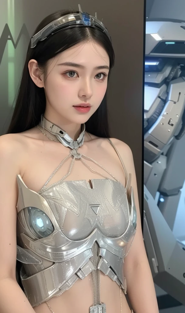 Futuristic high-tech style,best quality,Fairy Skin,(every time :1.2),eternal,Very detailed,Practical,high quality,Light,Light线追踪,Ultra HD,Upper Body, Future Iron Man Mech,shooting,Battery,Transmitter,Large caliber artillery,Rostlan 8K,Armored Girl,Wearing a cyberpunk technology helmet,星际战甲helmet,With breathing Light,The armor of the future shines,Armed Cannon,High-tech armor,helmet,Mechanical,Machinery of the future
