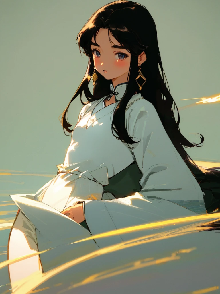 masterpiece、Highest quality、8K、Pure Japanese、Beautiful girls、11 years old、Flat chest、 body、Detailed contours、Shining Eyes、Clear Eyes、Soft and rounded contours、Detailed jawline、Flat Chest、Long hair flows