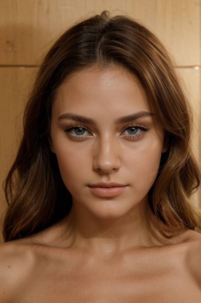 naked girl, detailed face, face and chest close-up, Slim, toned, Sports, female, Charming, Breathtaking, expressive, Beautiful, Dark light, Photorealistic, details, cinematic