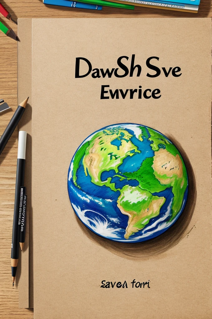 Draw save Earth save environment sketch