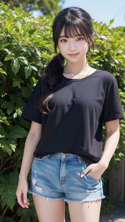 Dark brown hair、Light brown eyes、Japanese actress、 Lady、I am about 40 years old............、(Intricate details:1.2)、 (Ultra-high resolution:1.2)、Ultra-high resolution、(Finely tuned)、(Detailed facial features)、Hmph、8K resolution、D cup size breasts、Long Hair、Bright terrace room with sunlight streaming in、Large windows、Extravagant space、relax、、,Full body photo、Head to toe shot、Beautiful legs、black　Loose fit openwork T-shirt、Underwear shorts、Beautiful legs、Bright terrace room with sunlight streaming in、she, household items,   (plant:0.8), Fashion Hub, Very detailed, Very detailed, Realistic, Hourglass Shaped Body, Obscene pose,、Messy Hair、Messy ponytail、Leaning against a wall、I cry a lot、tears、Skin is visible through the knit、A masterpiece of transparent painting、summer、