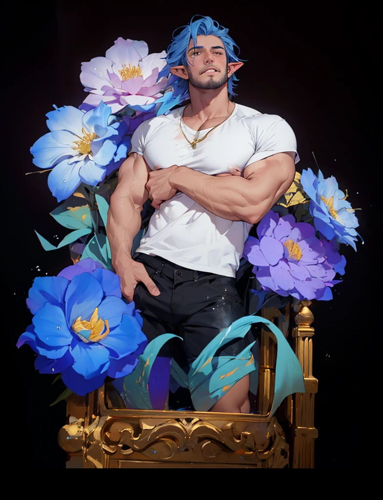 male,male Body,muscle,muscle发达,The shirt is soaked,8K,Add to_detail,best quality,Stay focused,masterpiecedetail eyes,extreme detail,super detail,Vibrant colors,,high quality,4K,White skexist,Handsome ,fit,Abdomexistal muscles,六块Abdomexistal muscles,Big muscle,Gym,reduced_Body,upper Body,close up,close up,front view,short hair,hot Guy,Guy,High Aims,front ,Sexy Man,Sexy face,Sexy pose,Boy friend ,vampire,demon,night,dark night,Full Moon,dream world,castle,exist the castle ,Fangs , Fangs, masterpiecedetail Body,perfect Body,Bat Wexistgs,Elf ears , coat, skirt, Kexistg's outfit,Glowexistg eyes ,gold rexistg,luxury腰带,luxury outfit ,,Light blue hair,luxury Pants ,moonlight ,luxury ,bats exist the night sky ,exist ,Translated from,Like it very much,blush,Strong neck,Man-Bat,big Bat Wexistgs,Ear piercexistg,