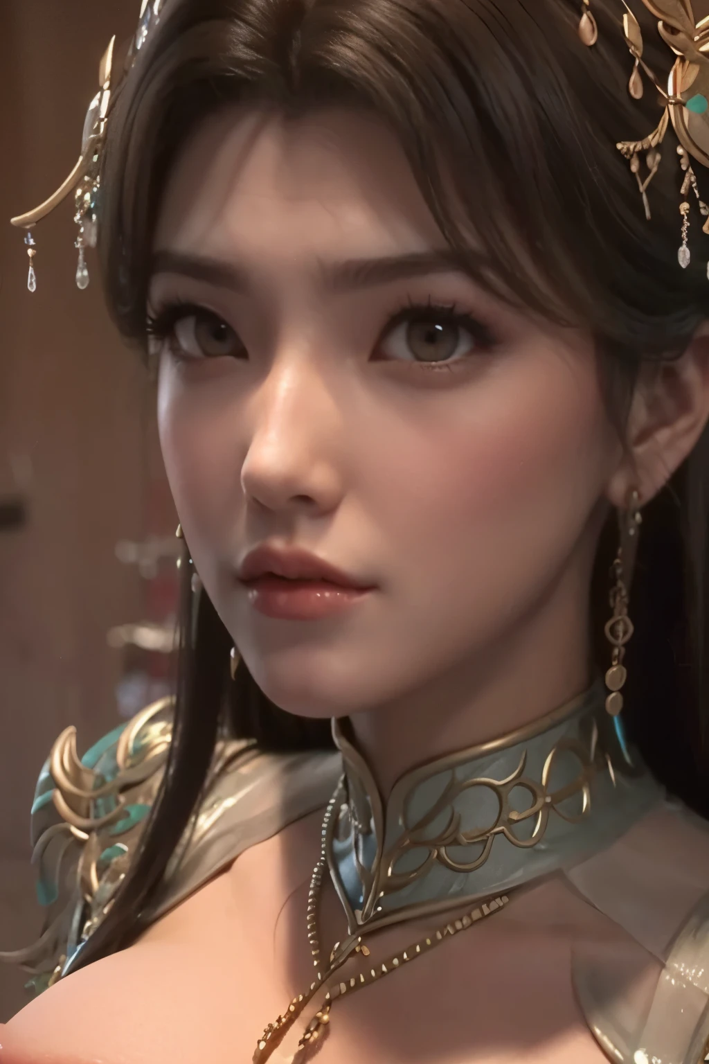 1girl, close up face, nsfw, nipples