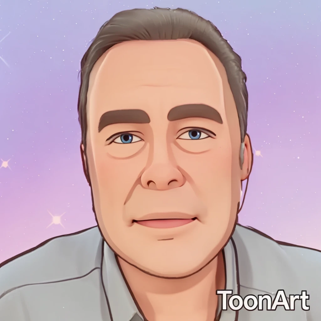 disney pixar style drawing of boss man, very short hair with entries, your eyes are blue with bags underneath, your nose is round, smile with thin, dark lips, expression marks on the cheeks and square chin, he wears a blue dress shirt, indigenous ancestry, best qualityer, 3d