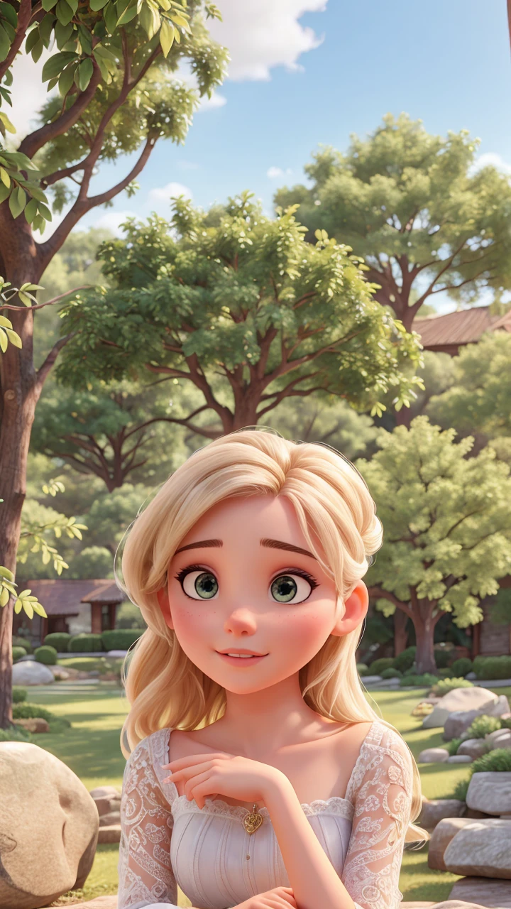 (8k, best quality, masterpiece:1.2),(realistic, photo-realistic:1.37),stunning detailed portrait, beautiful young woman, intricate facial features, piercing eyes, delicate lips, soft skin, long eyelashes, blushing cheeks, smooth hair, elegant pose, serene expression, intricate jewelry, luxurious dress, natural lighting, vivid colors, cinematic composition, professional photography