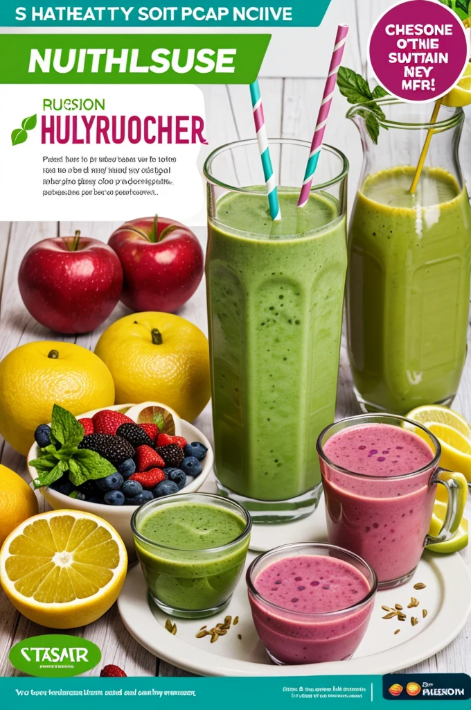 Nutrifusion healthy smoothies promotion poster