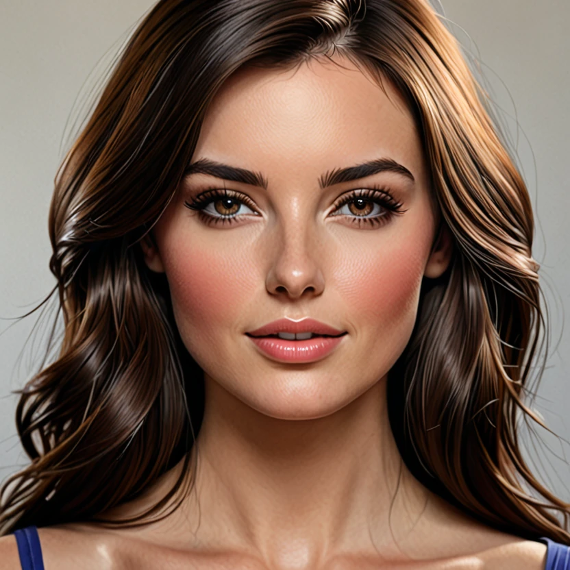 Realistic Brunette Woman