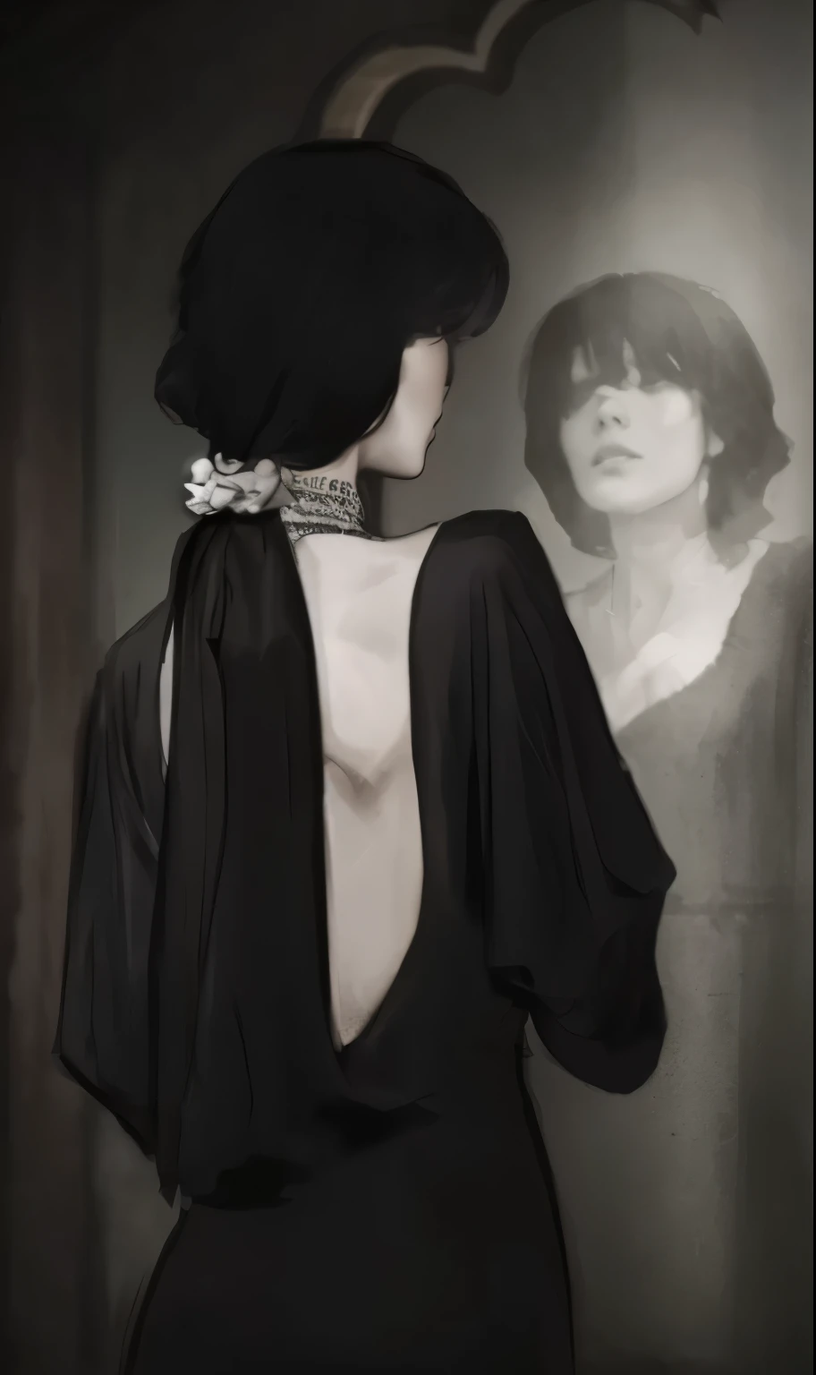 Don’t change the image make it look like a digital sketch using brushes.make it look beautiful according to photos vibe