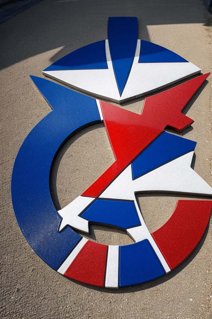 A Peugeot logo with a flag of France and a finish line checkerboard