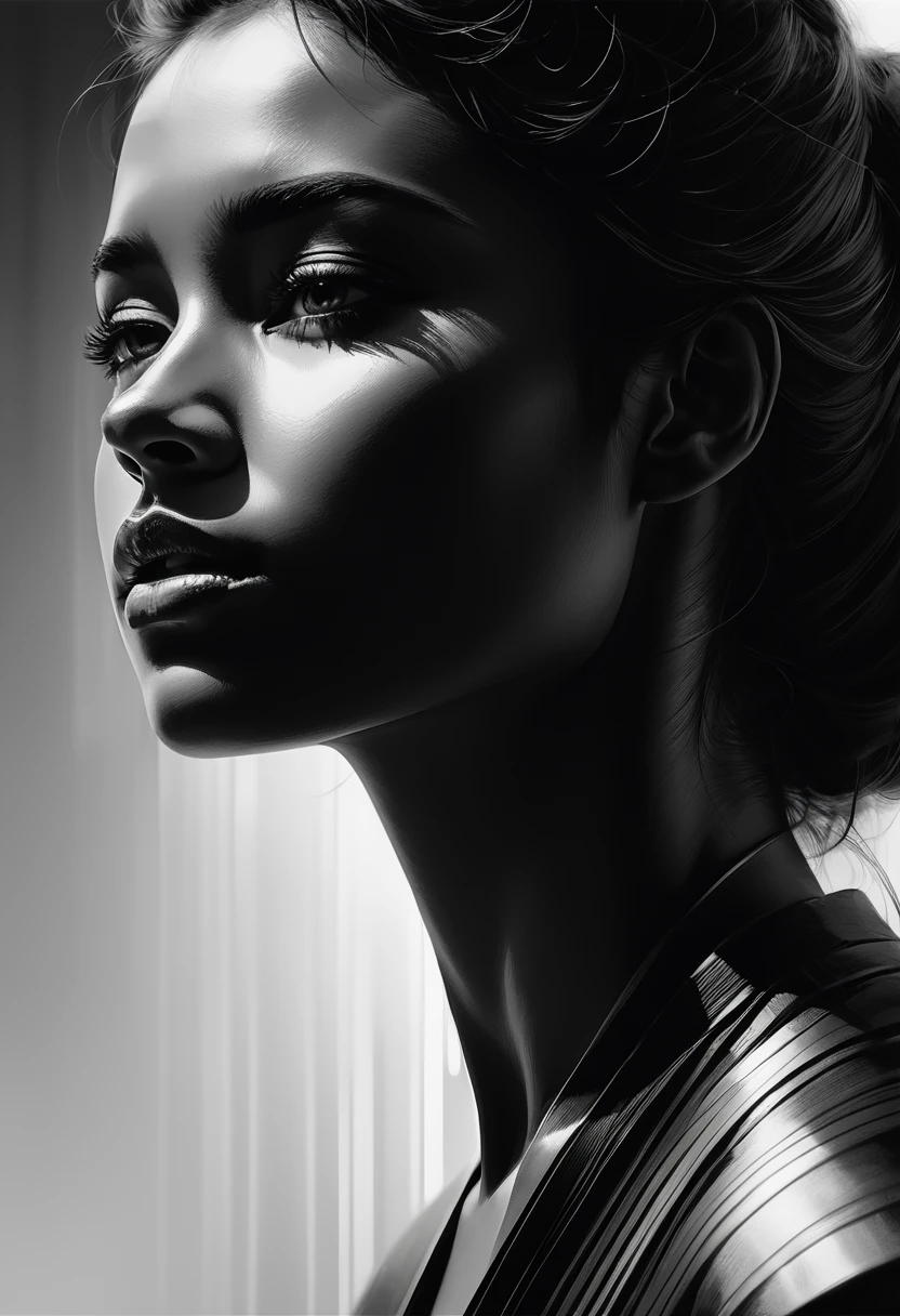 A detailed, elegant scientific illustration, organized theory, sharp black and white lines, beautiful figuration, volumetric lighting, trending on Artstation, created by the artist Guy Denning, colorized drawings, no text, best quality, 4k, 8k, highres, masterpiece, ultra-detailed, realistic, photorealistic, photo-realistic, HDR, UHD, studio lighting, ultra-fine painting, sharp focus, physically-based rendering, extreme detail description, professional, vivid colors, bokeh, black and white, artistic