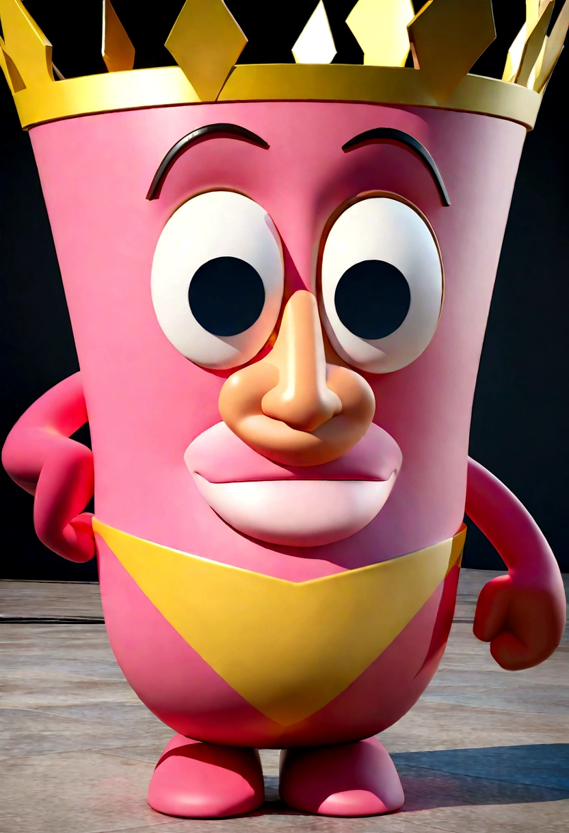 Cartoon character of king with crown  , animated character, stylized character, animation style rendering, 3D stylized, Arnold Maya render, 3D rendering stylized, cartoon key frame rendering, 3D character, 3D character, 3D rendering stylized, 3D rendering of characters, cartoon character, Character close up, Character pose,  (Pixar Style) (main part:1.2) (hips) (Best quality) (detailed skin) (detailed texture) (8 k)