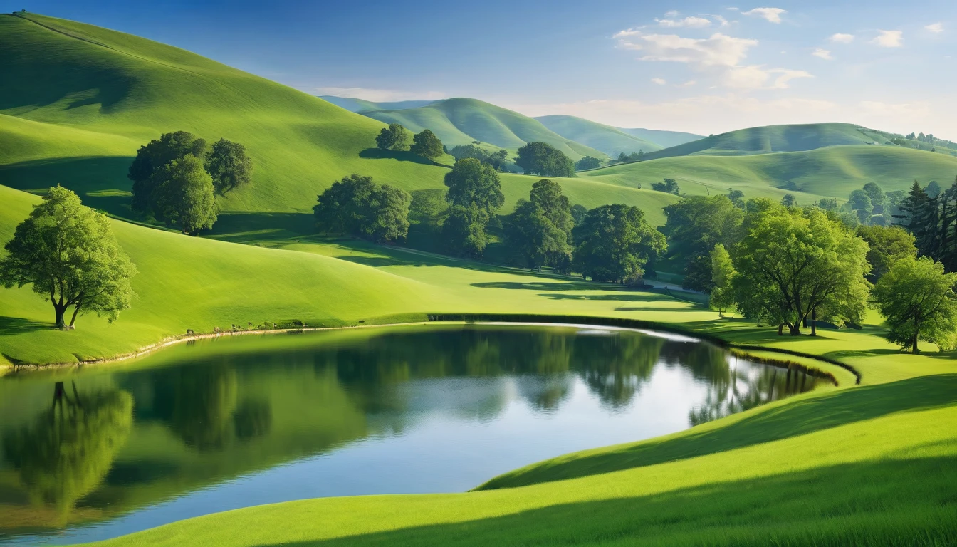 
Explore a serene landscape of rolling hills and tranquil lakes, perfect for meditation and relaxation.