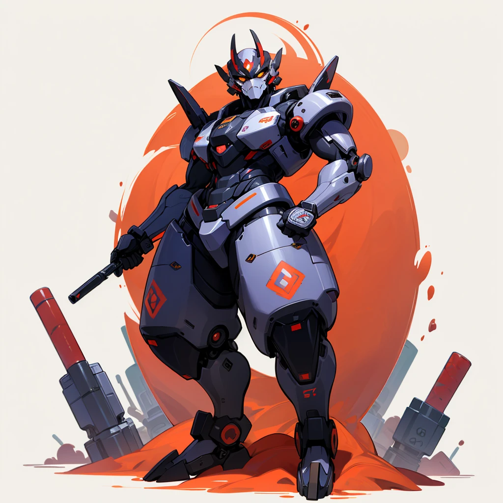 (Random evolusion), big Evolusion, Robotics mixed with animals, full body version, (reds skins), (gold eyes), Grassroots, no background, (red faces)