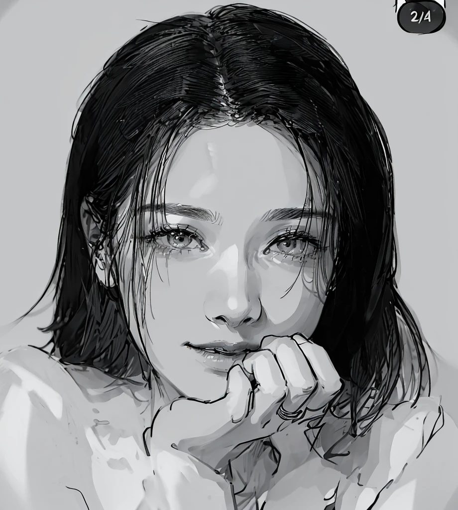 1 girl, beautiful detailed eyes, beautiful detailed lips, extremely detailed face and features, long eyelashes, elegant graceful pose, cinematic lighting, , intricate floral details, photorealistic, 8k, best quality, cinematic, dramatic lighting, fantasy art style, lineart, sketch, black and white