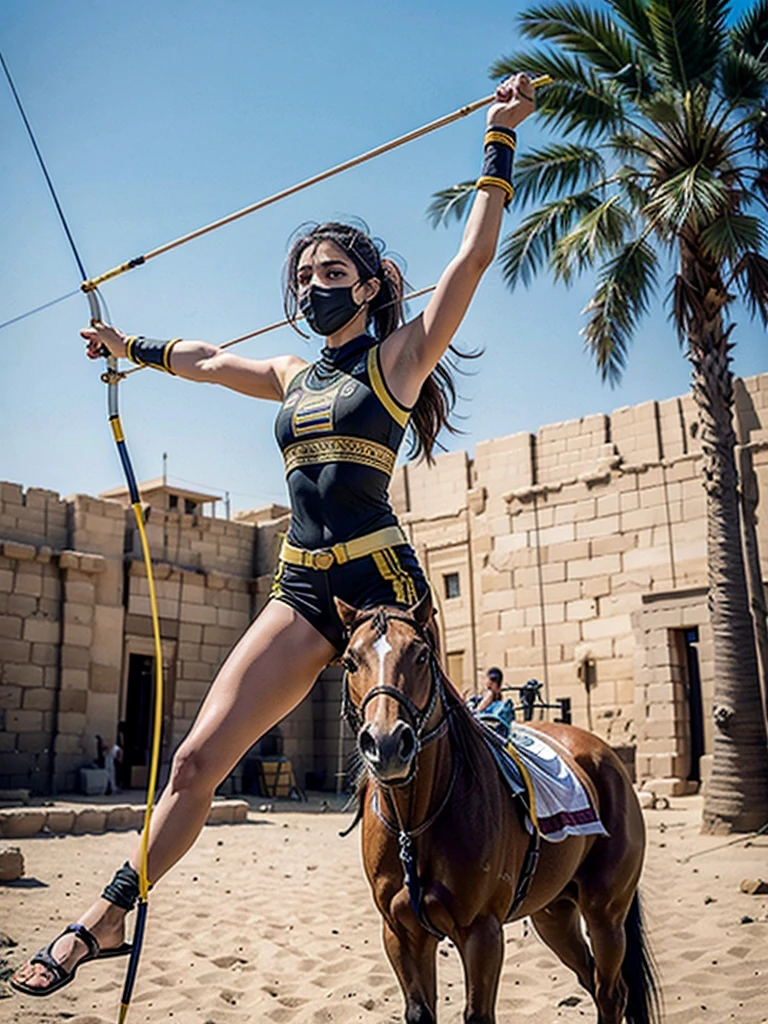 Egypt archery training camp with no people